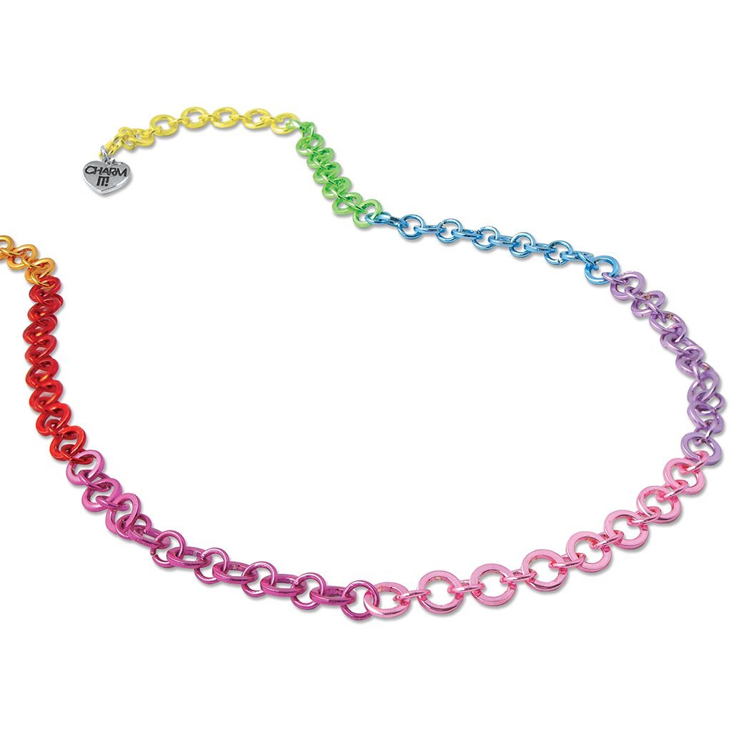 Rainbow Gem Pineapple Shaker Pendant Necklace