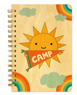 Sunny Camp Wooden Notebook