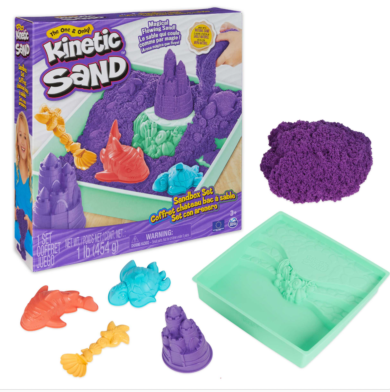 Kinetic Sand Sandbox Set 1lb