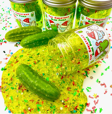 Christmas Pickle Clear Slime