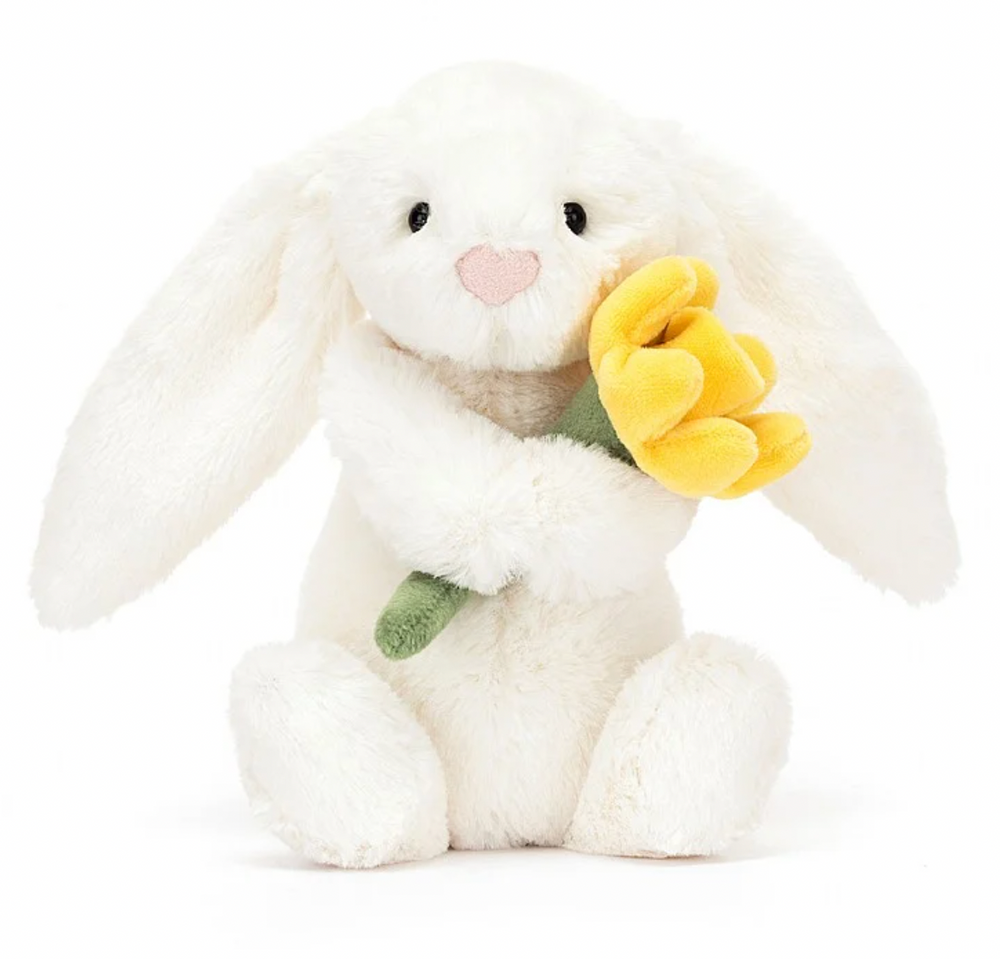 Bashful Bunny with Daffodil