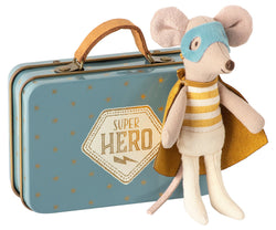 Superhero Mouse in Suitcase