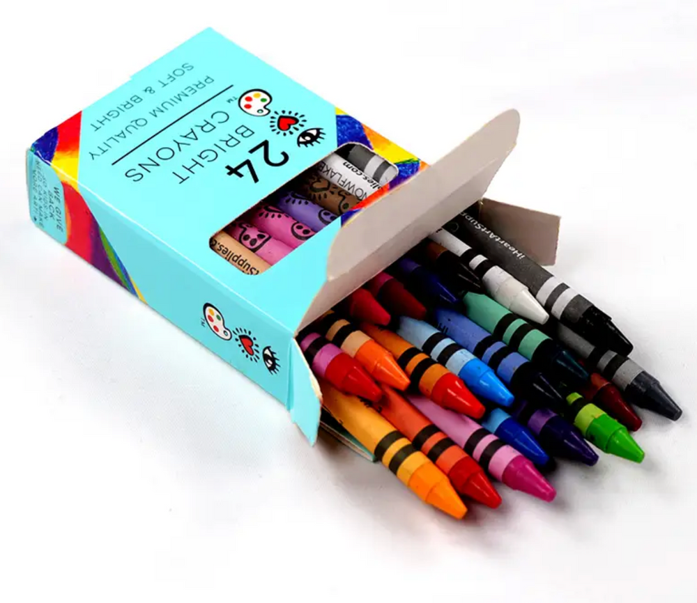 Magic Colors Bubble Gum Crayons Candy - 24ct