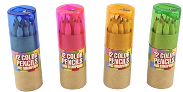 12 Color Pencils with Sharpener