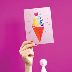 Sweet Birthday Ice Cream Greeting Card