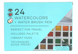 12 Watercolors + Water Brush Pen