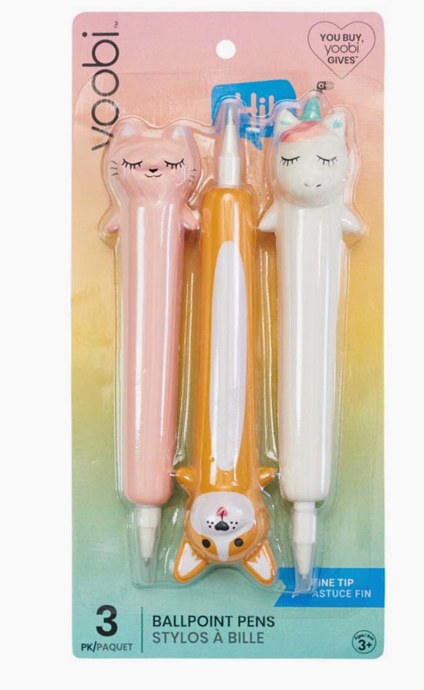 Planet Pens Dogs Novelty Pen Bundle 4 Pc Set - Colorful Dogs