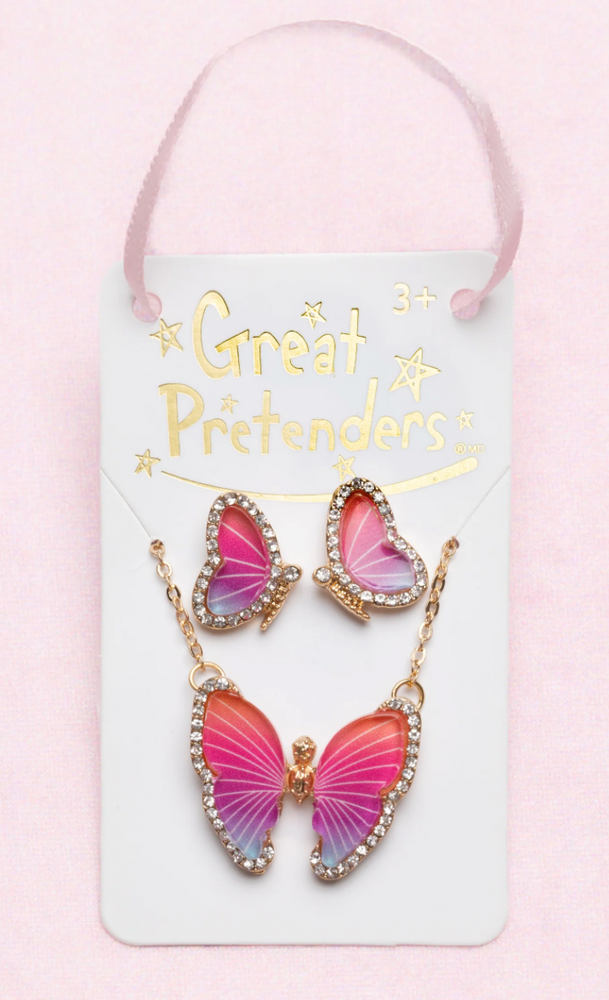 Butterfly Necklace & Earring Set