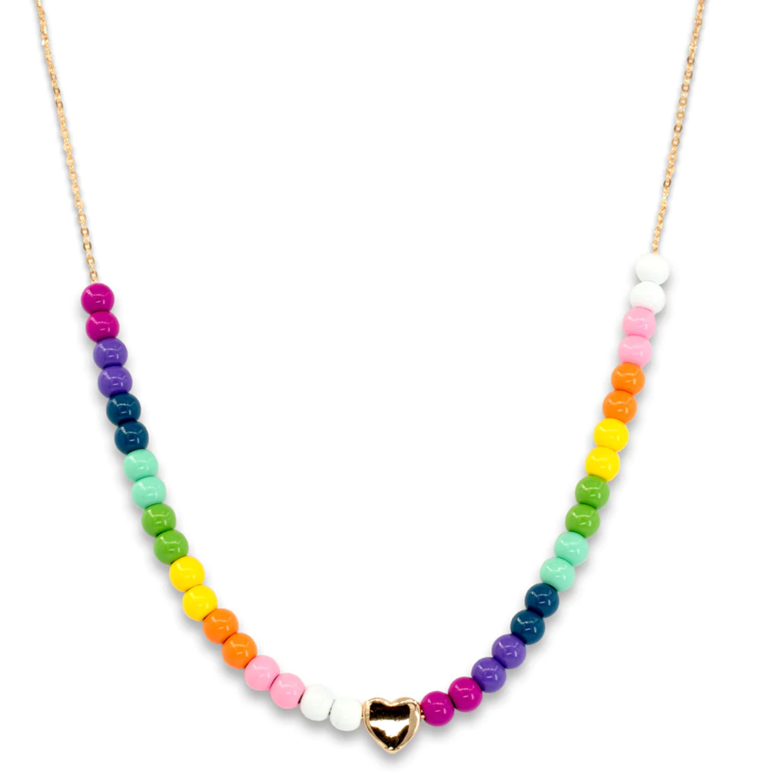 Rainbow Gem Pineapple Shaker Pendant Necklace