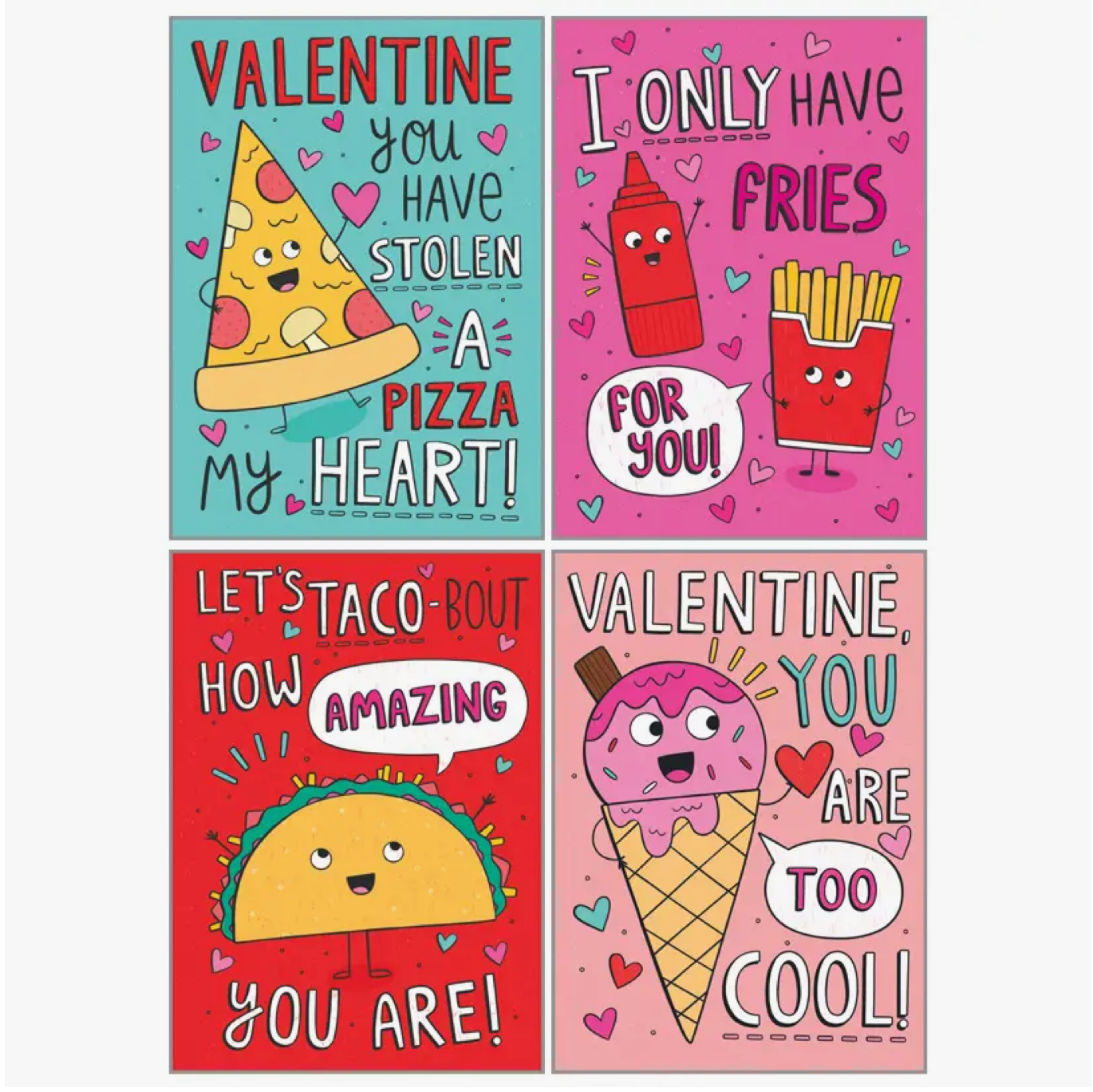 Kids Fun Food Valentine Card