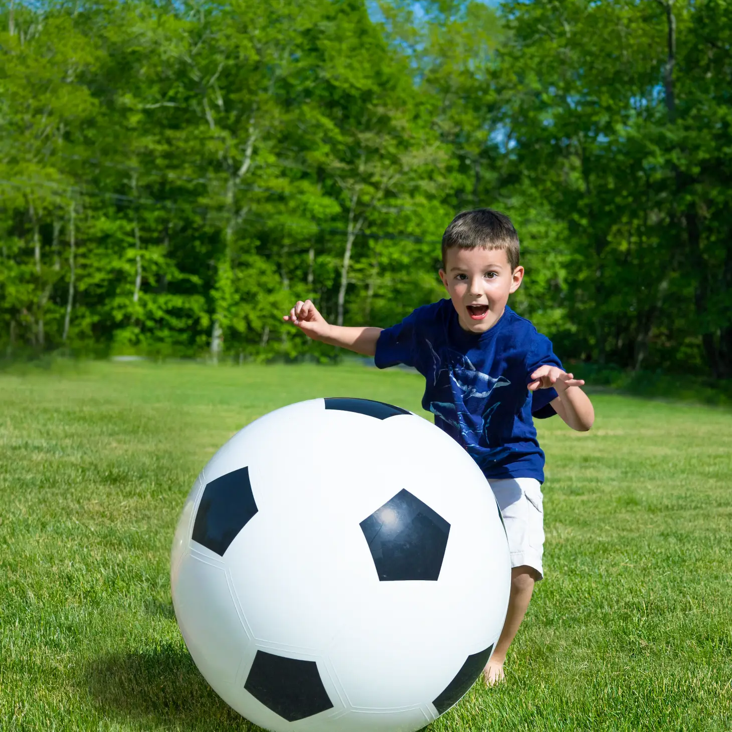 Mega-Sized Inflatable Soccer Ball